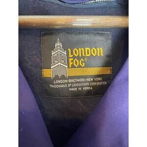 London Fog Trench Coat Blue Womens Size L